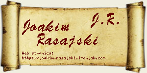 Joakim Rašajski vizit kartica